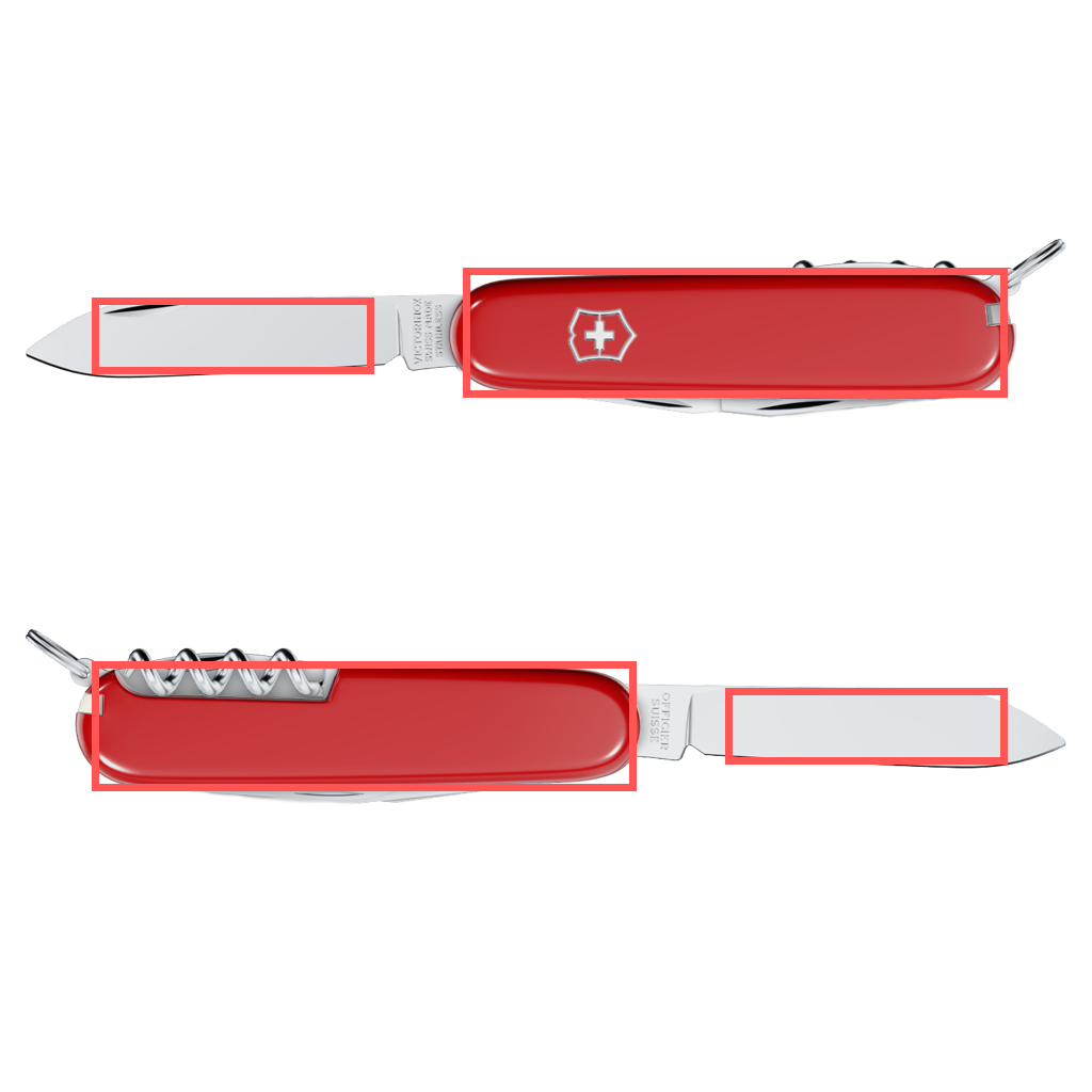 Victorinox Camper 1.3613 Druckbereiche