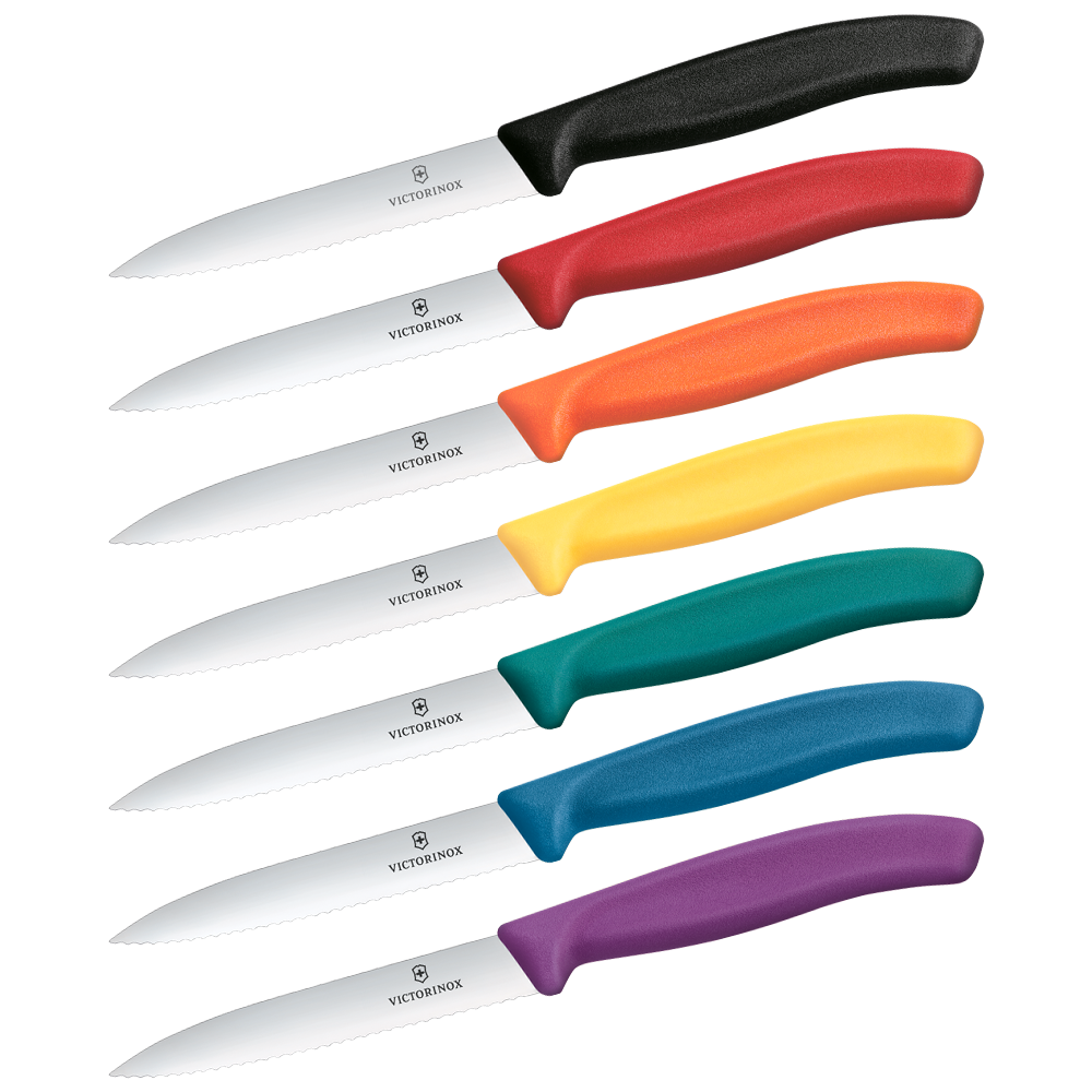 Victorinox Swiss Classic Gemuesemesser 10cm mit Wellenschliff Farbvielfalt
