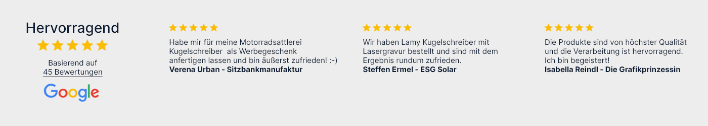 Mister Pen Google Bewertungen Sammlung von Juni 2025