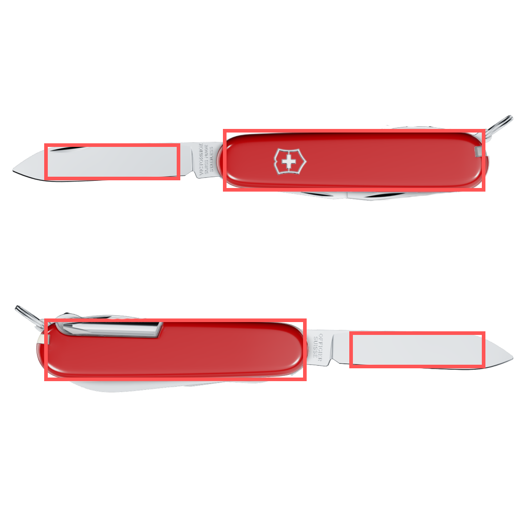 Victorinox Fieldmaster Taschenmesser 1.4713 Druckbereiche